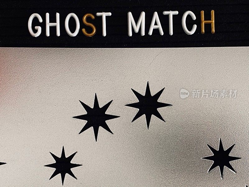 带有复制空间的公告文本:Ghost match